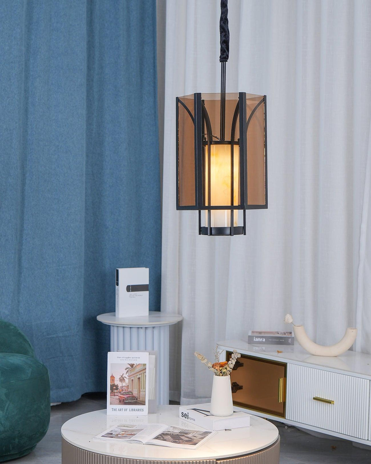 Oakenelle Alabaster Pendant Light-Moonnatur