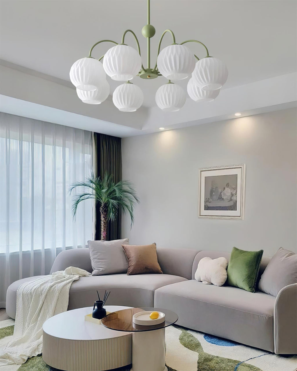 Merlenera Glass Chandelier-Moonnatur