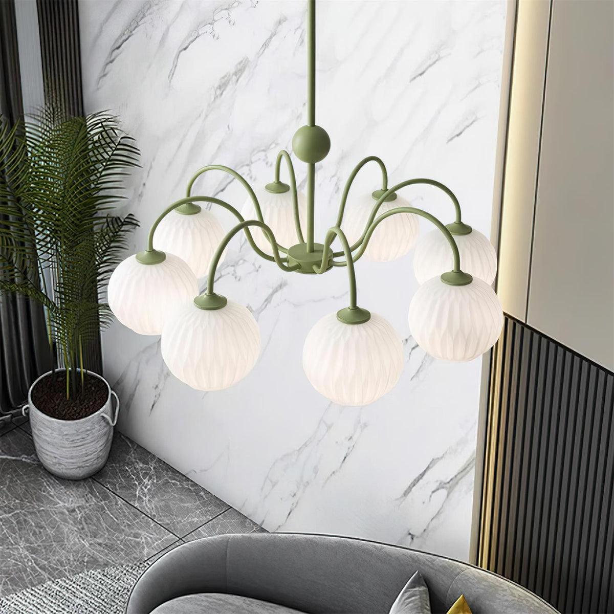 Merlenera Glass Chandelier-Moonnatur