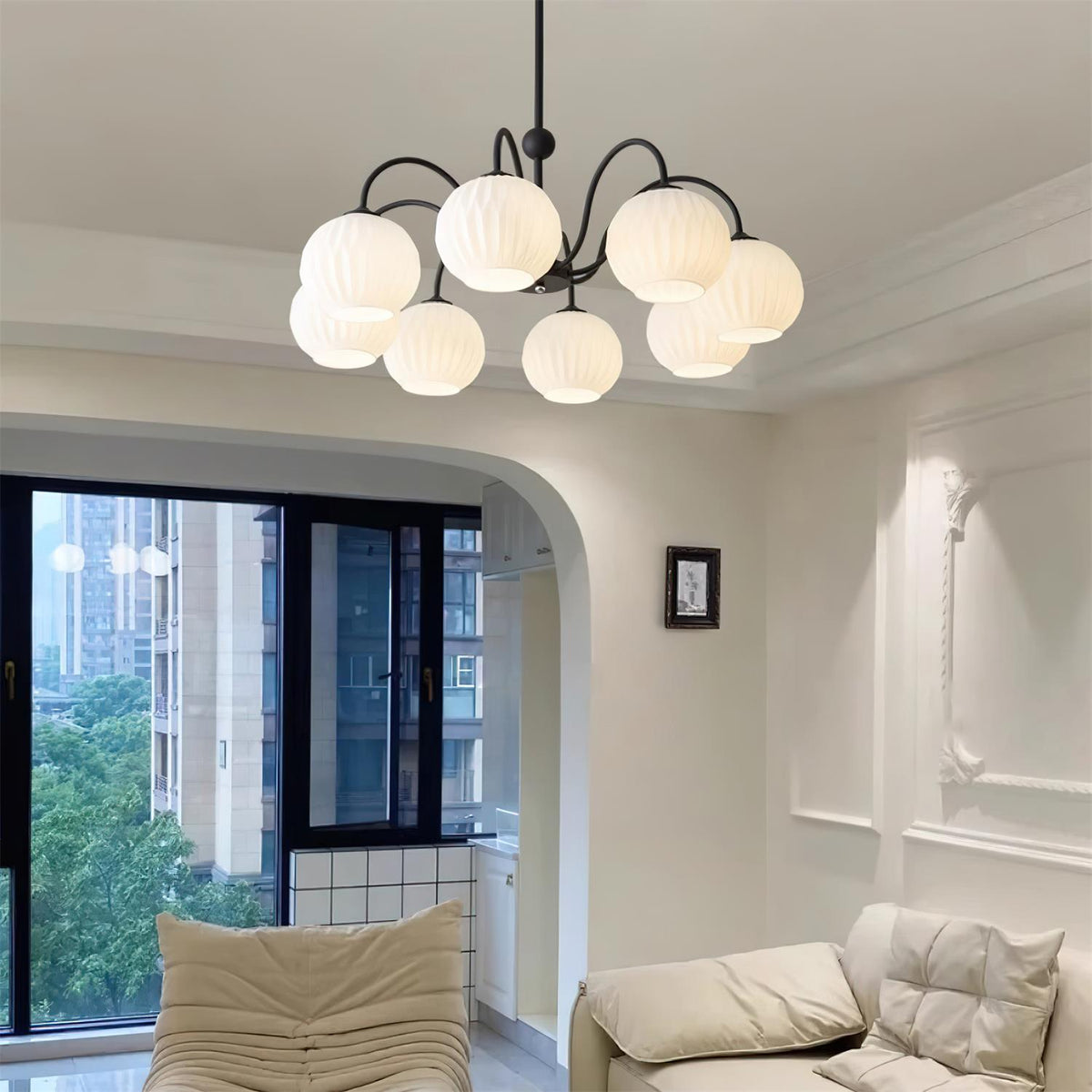 Merlenera Glass Chandelier-Moonnatur