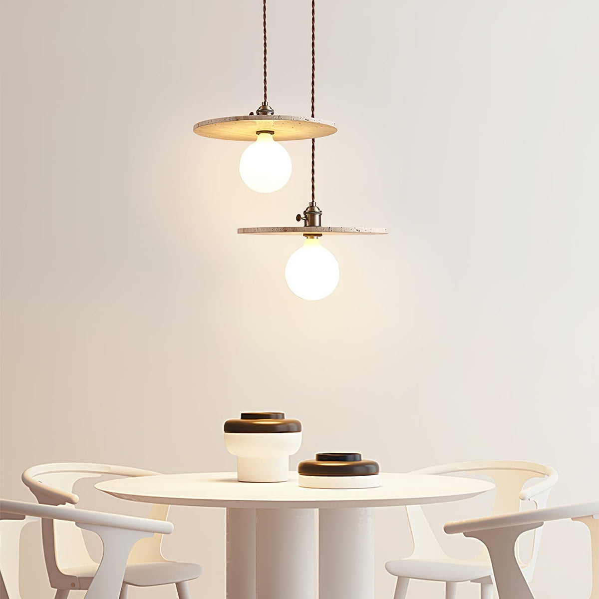 Zorrenfern Travertine Pendant Light-Moonnatur