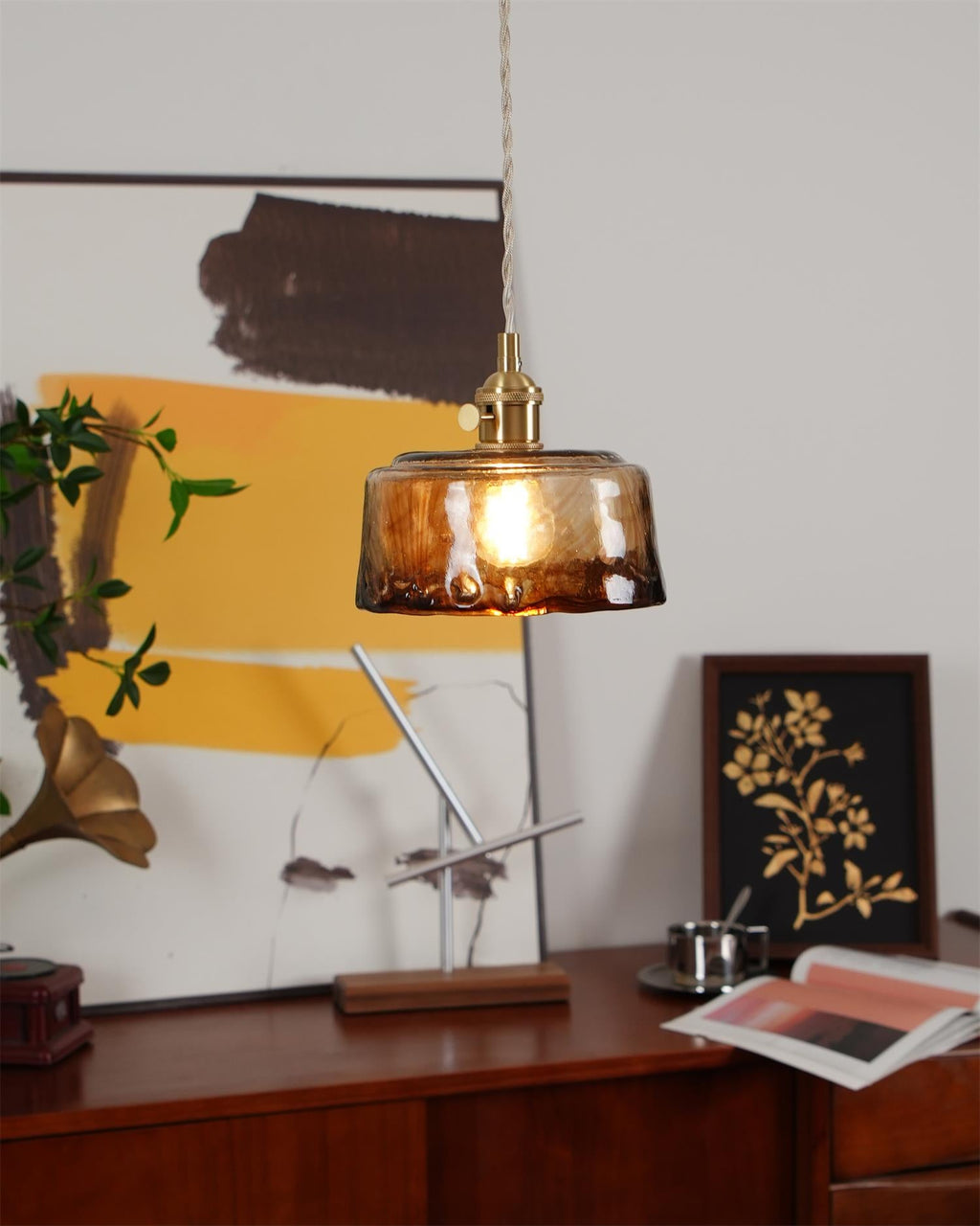 Islenholm Glass Pendant Light-Moonnatur