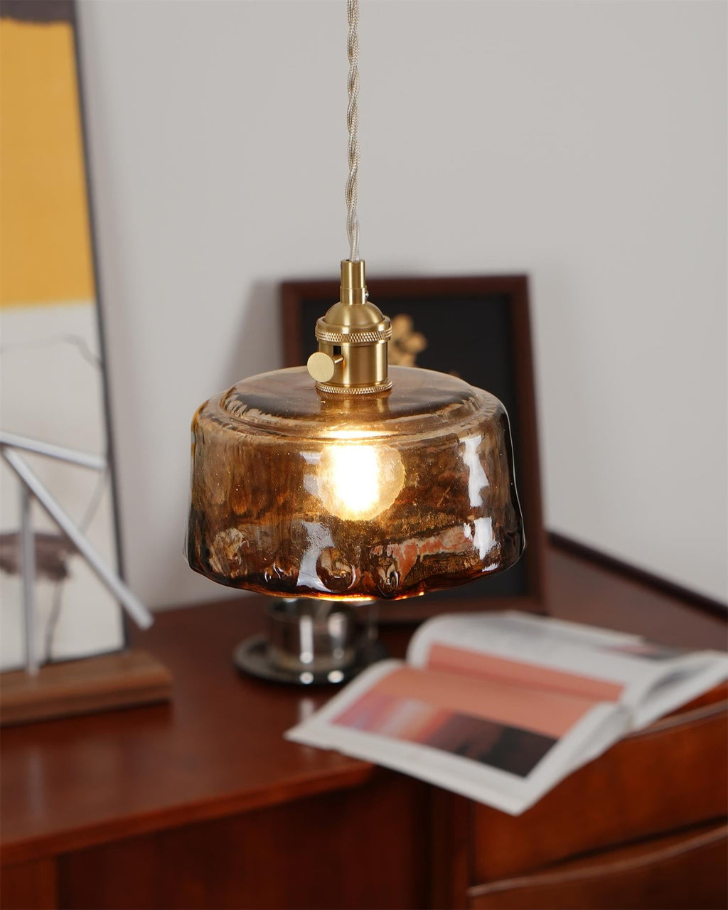 Islenholm Glass Pendant Light-Moonnatur