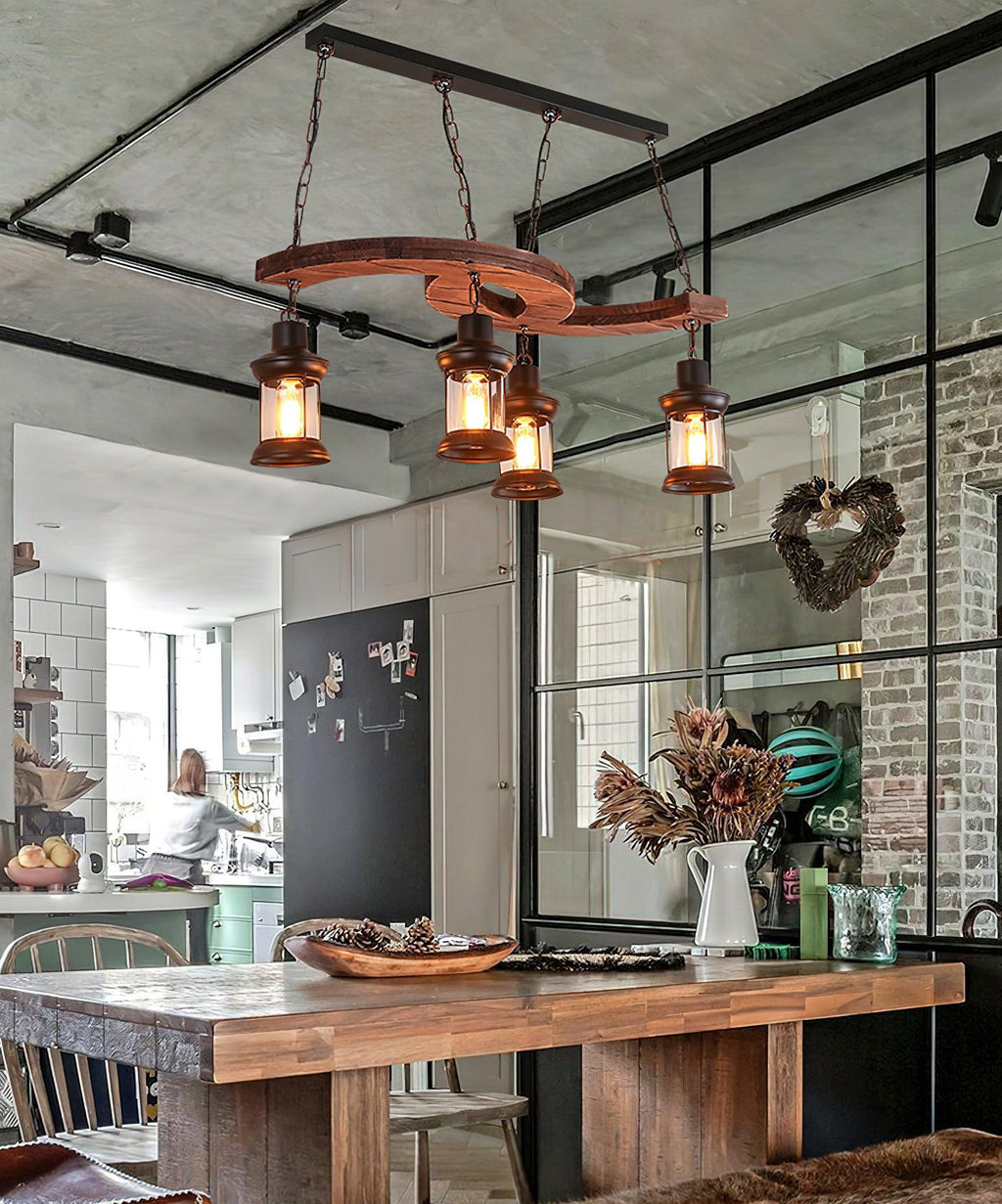 Fernora Wood Chandelier-Moonnatur