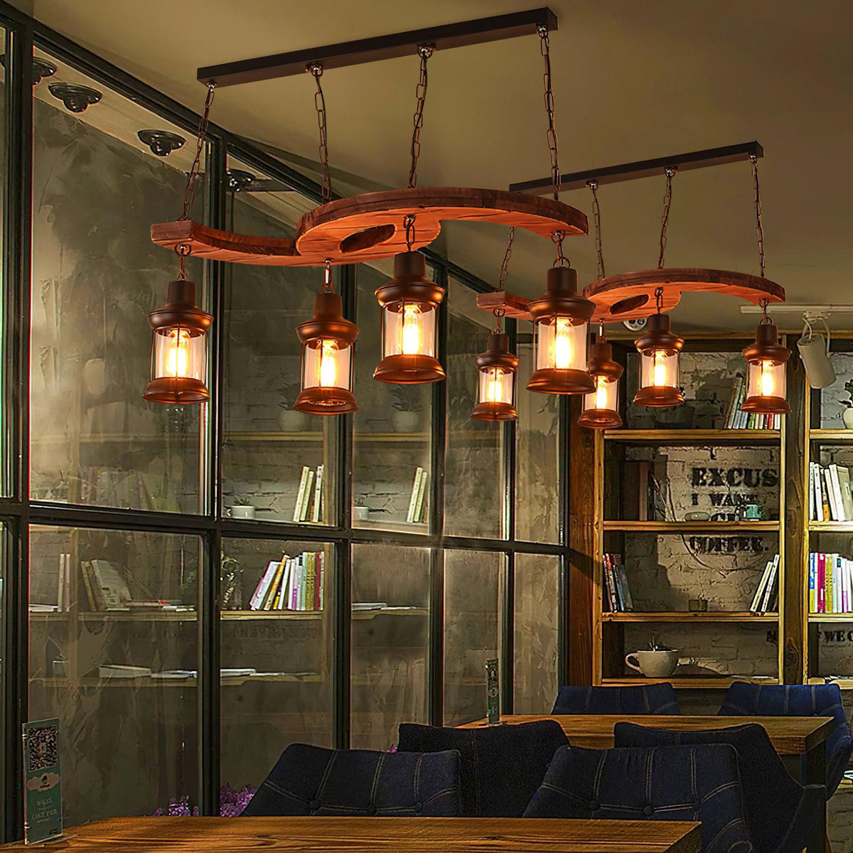 Fernora Wood Chandelier-Moonnatur