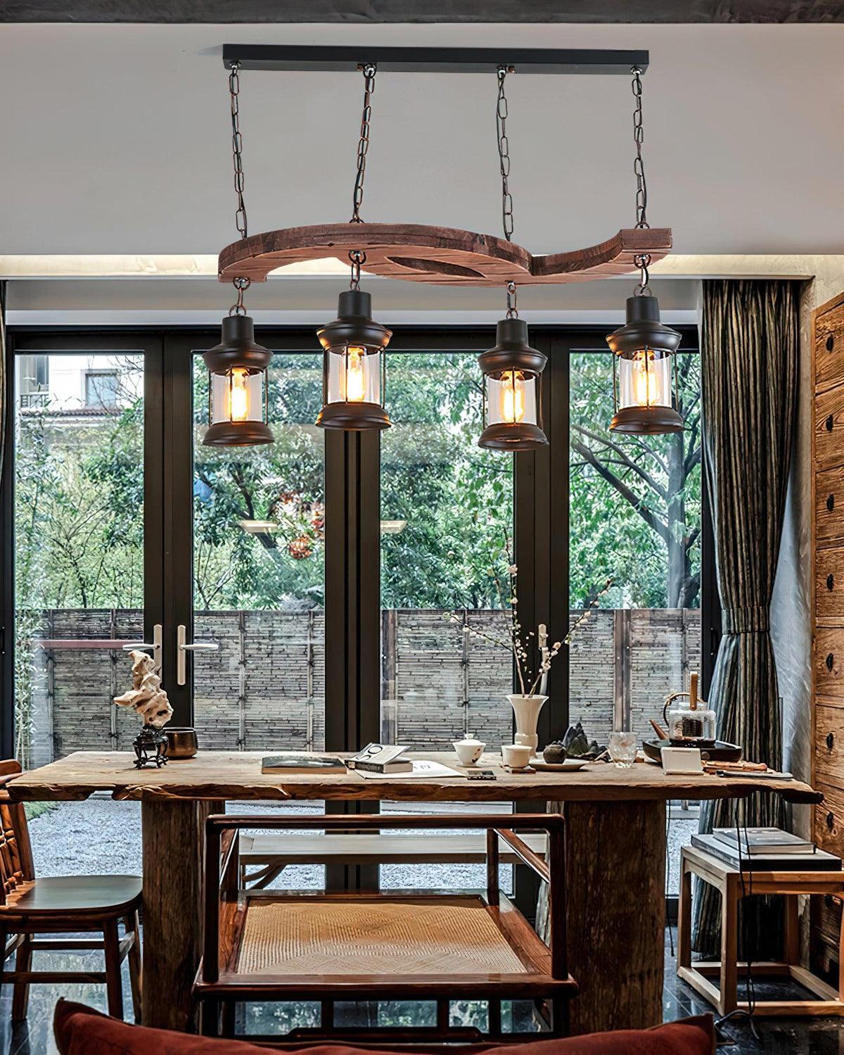 Fernora Wood Chandelier-Moonnatur