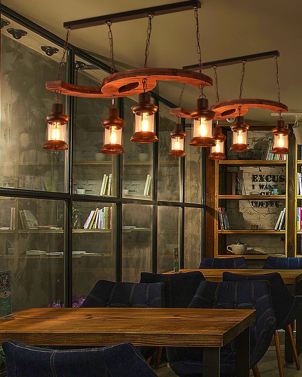 Fernora Wood Chandelier-Moonnatur