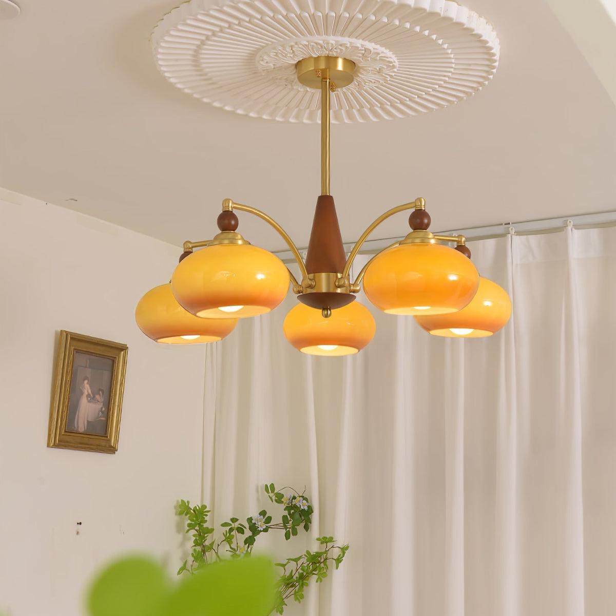 Gresellae Glass Chandelier-Moonnatur