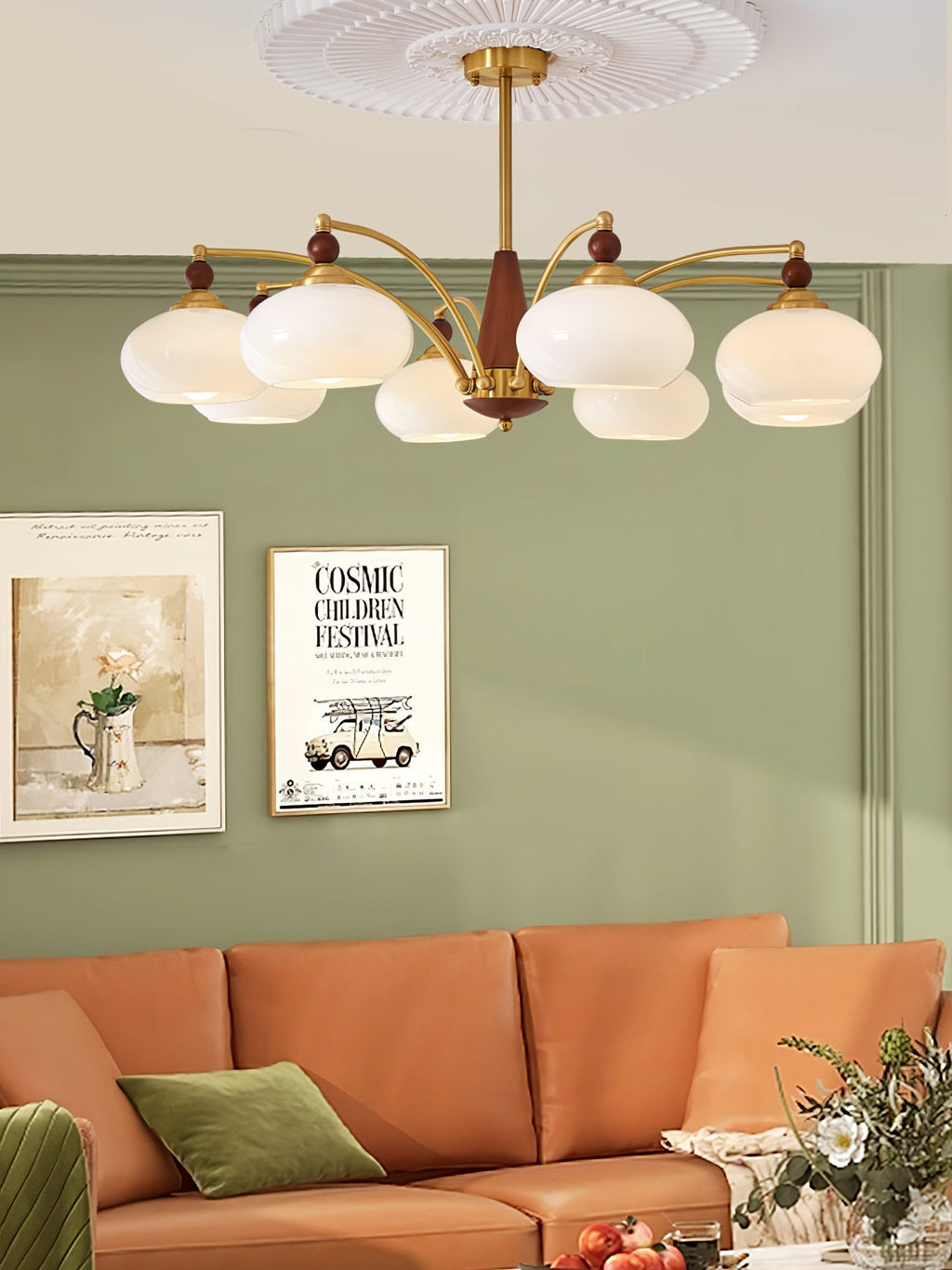 Gresellae Glass Chandelier-Moonnatur