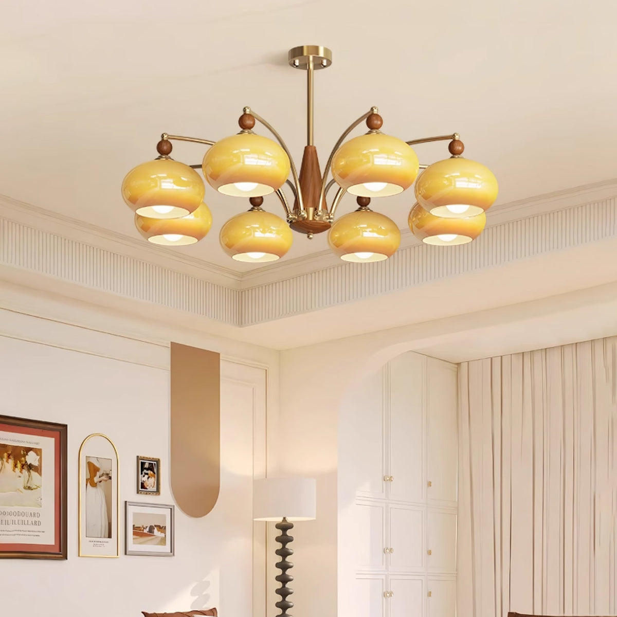 Gresellae Glass Chandelier-Moonnatur