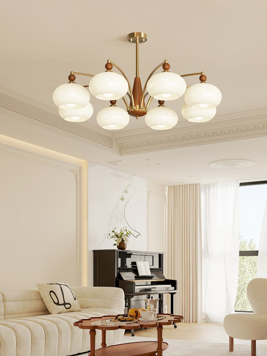 Gresellae Glass Chandelier-Moonnatur