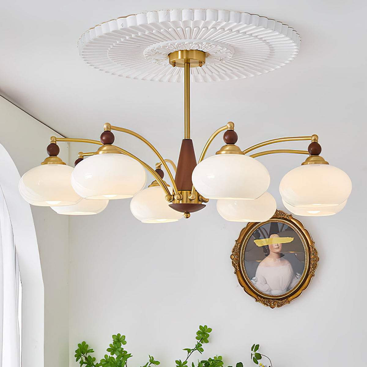 Gresellae Glass Chandelier-Moonnatur