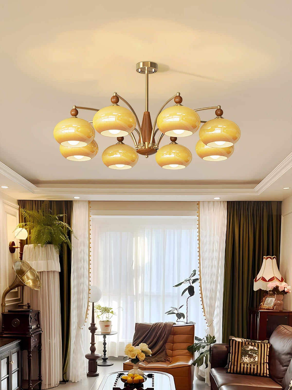 Gresellae Glass Chandelier-Moonnatur