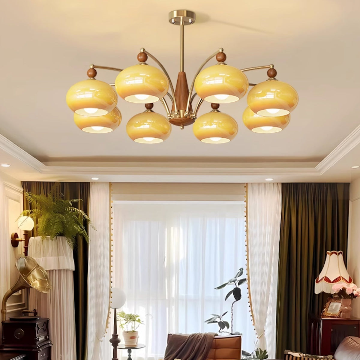 Gresellae Glass Chandelier-Moonnatur