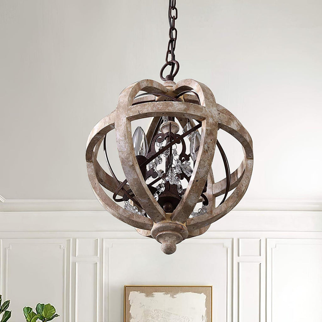 Mossaven Wood Chandelier-Moonnatur