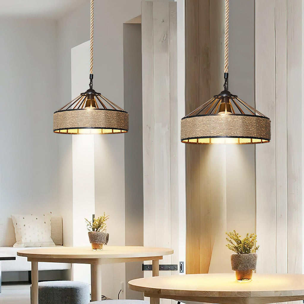 Erdenina Hemp Rope Pendant Light-Moonnatur