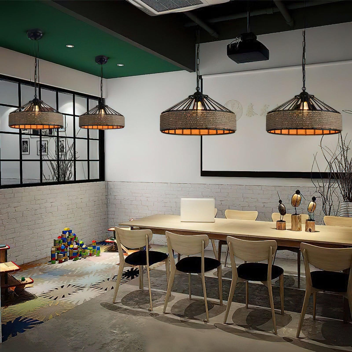 Erdenina Hemp Rope Pendant Light-Moonnatur