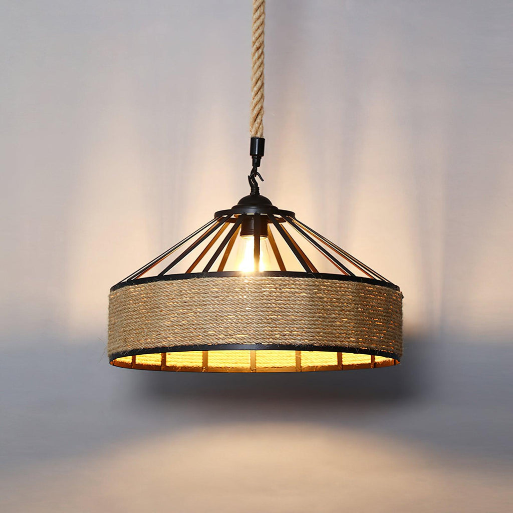Erdenina Hemp Rope Pendant Light-Moonnatur
