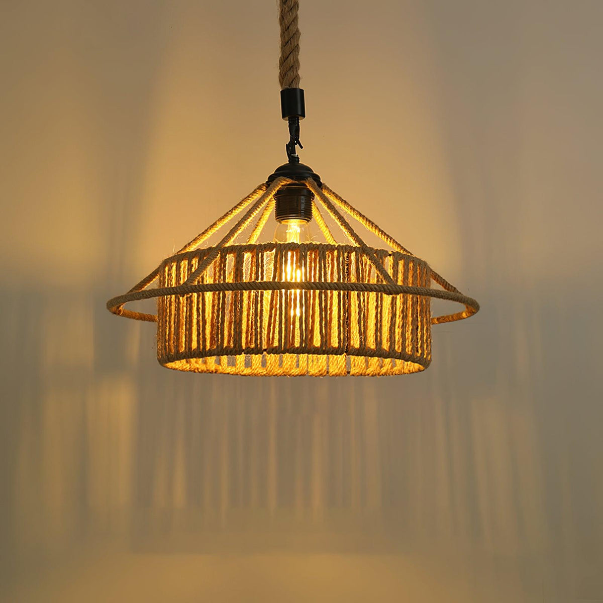 Erdenina Hemp Rope Pendant Light-Moonnatur