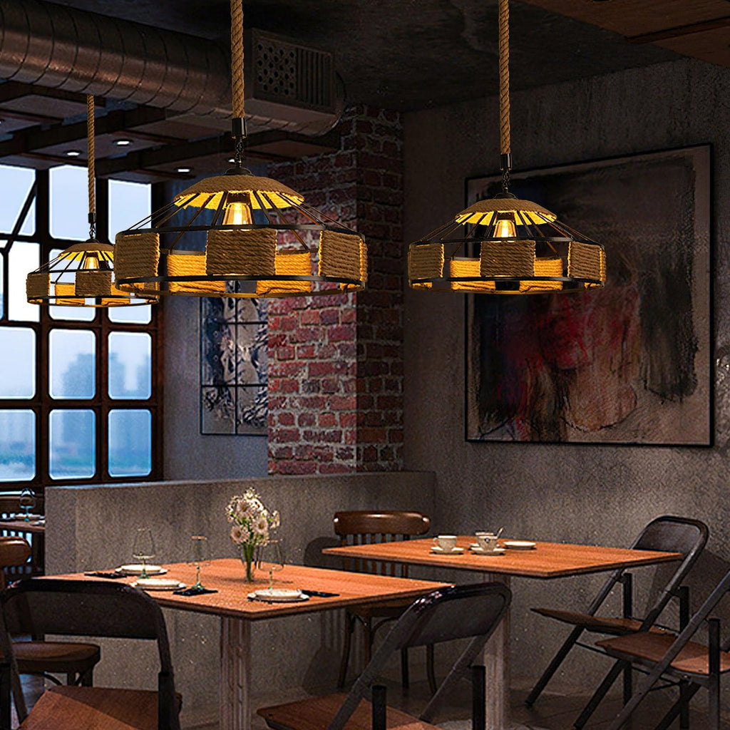 Erdenina Hemp Rope Pendant Light-Moonnatur