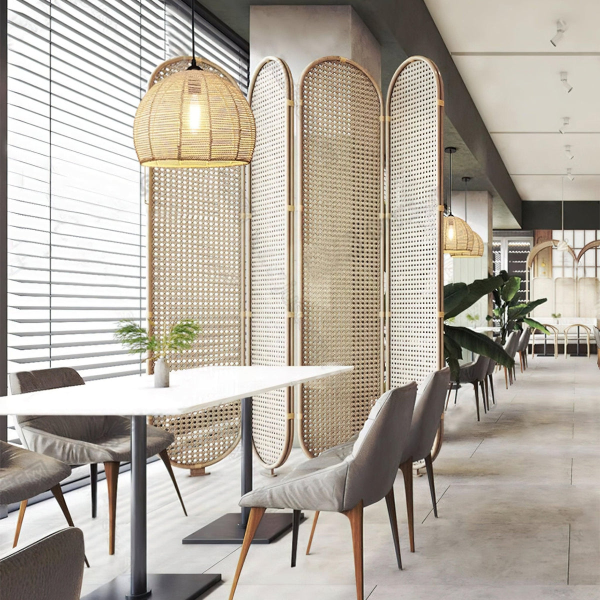Drenwyn Hemp Rope Pendant Light-Moonnatur