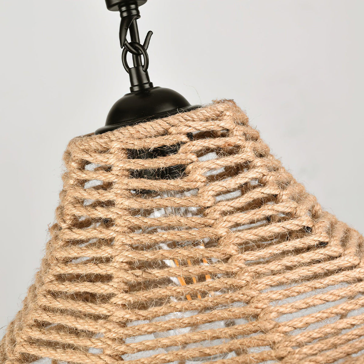Drenwyn Hemp Rope Pendant Light-Moonnatur