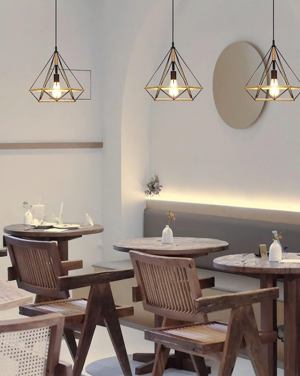 Drenwyn Hemp Rope Pendant Light-Moonnatur