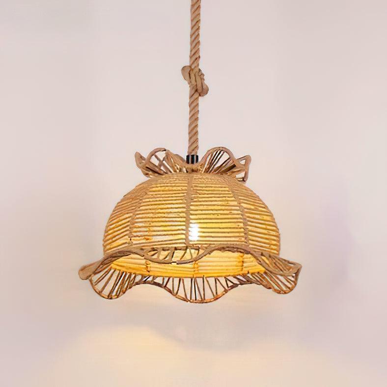 Drenwyn Hemp Rope Pendant Light-Moonnatur