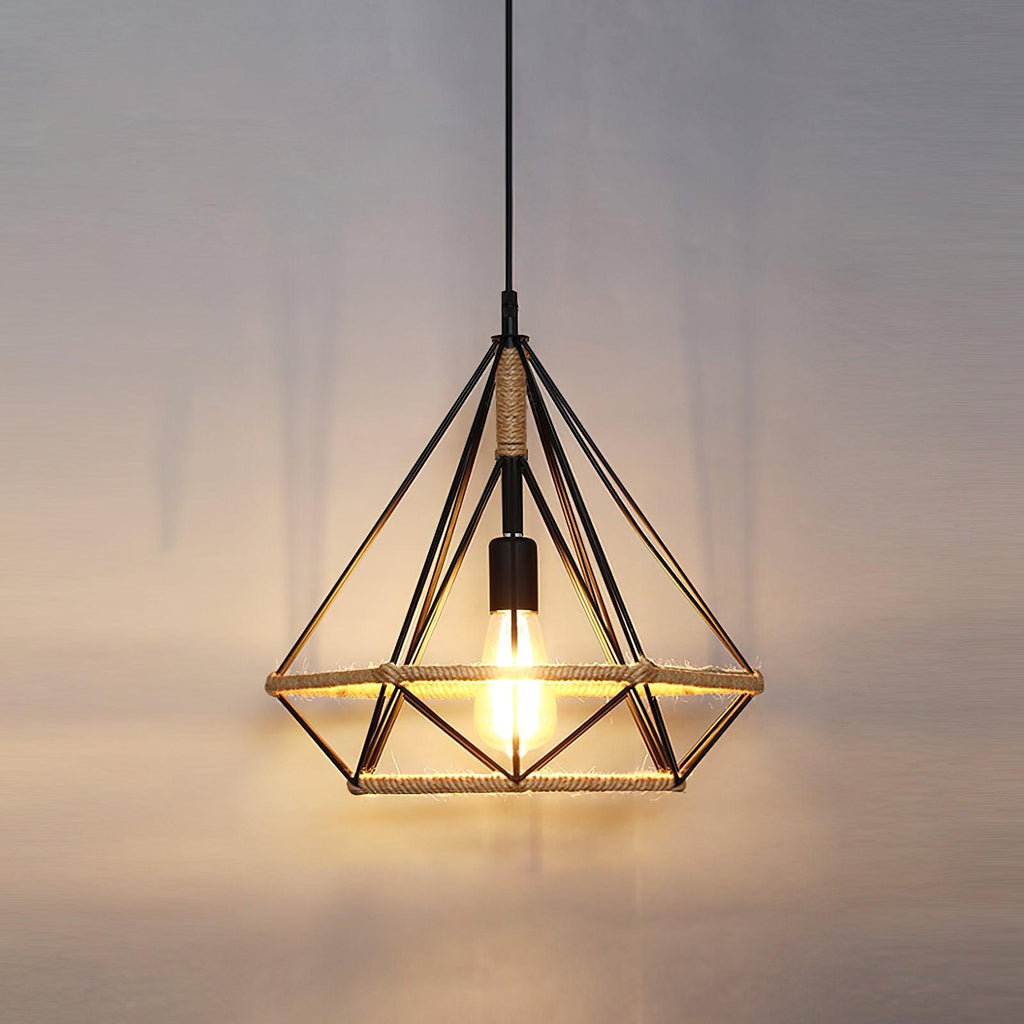 Drenwyn Hemp Rope Pendant Light-Moonnatur