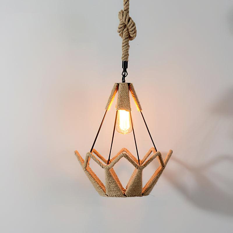 Drenwyn Hemp Rope Pendant Light-Moonnatur