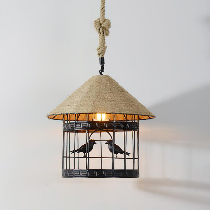 Drenwyn Hemp Rope Pendant Light-Moonnatur