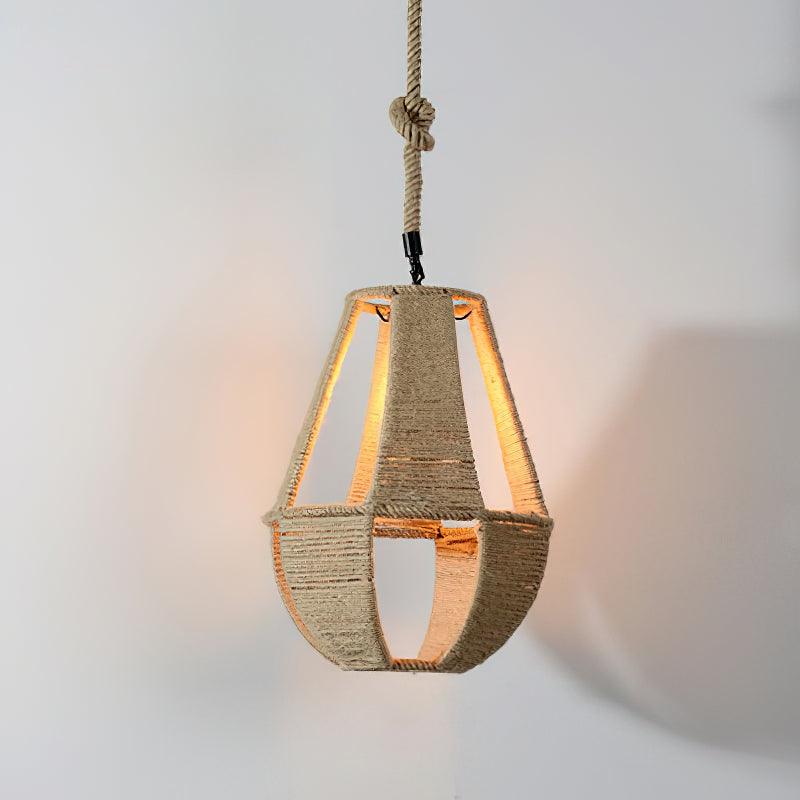 Drenwyn Hemp Rope Pendant Light-Moonnatur