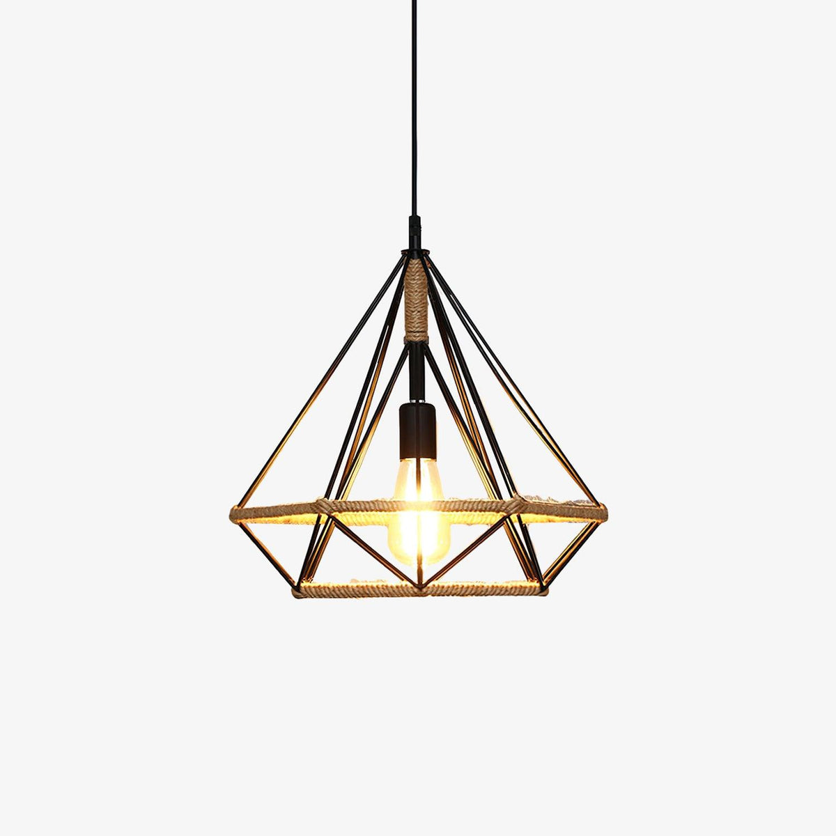 Drenwyn Hemp Rope Pendant Light-Moonnatur