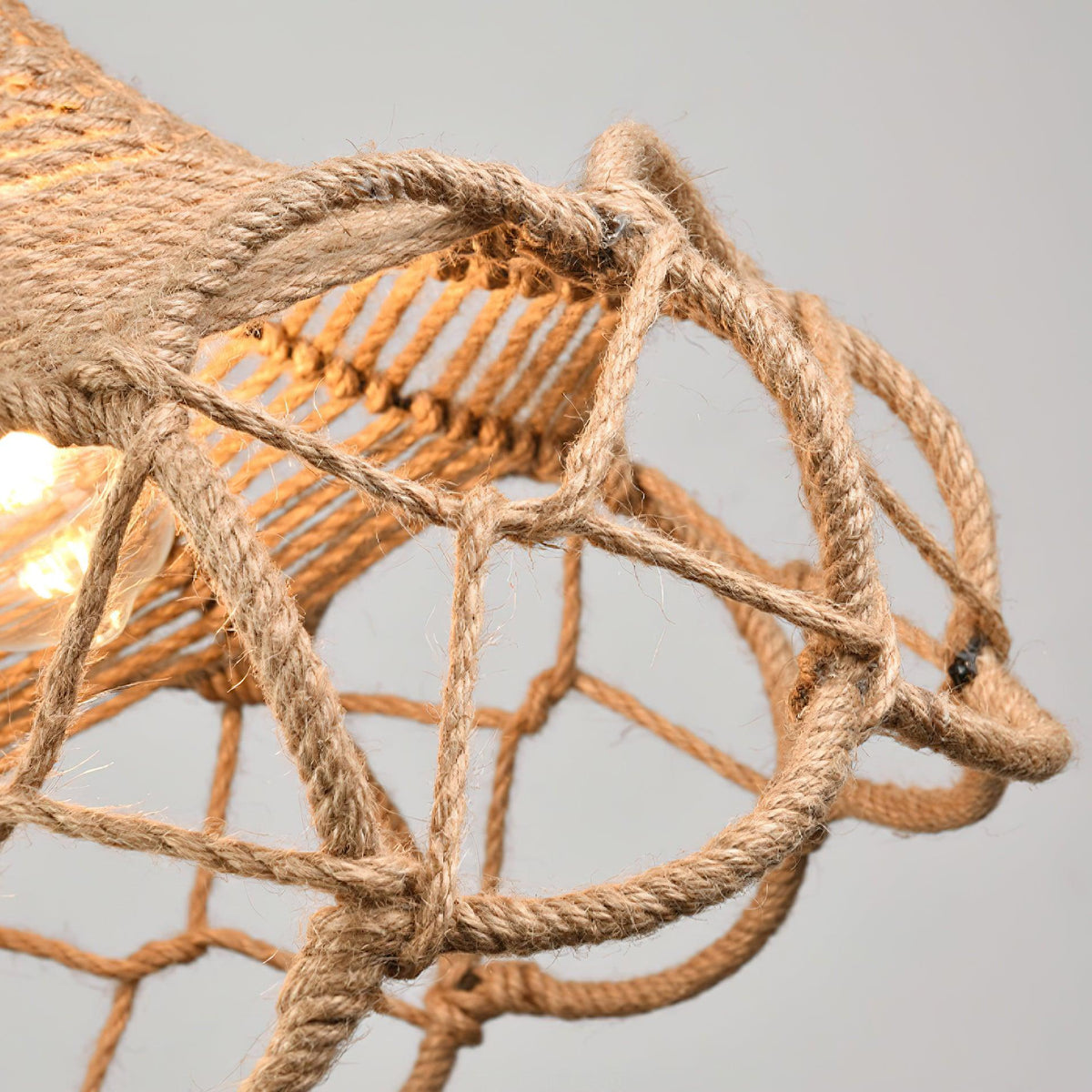 Drenwyn Hemp Rope Pendant Light-Moonnatur