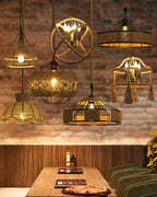 Drenwyn Hemp Rope Pendant Light-Moonnatur