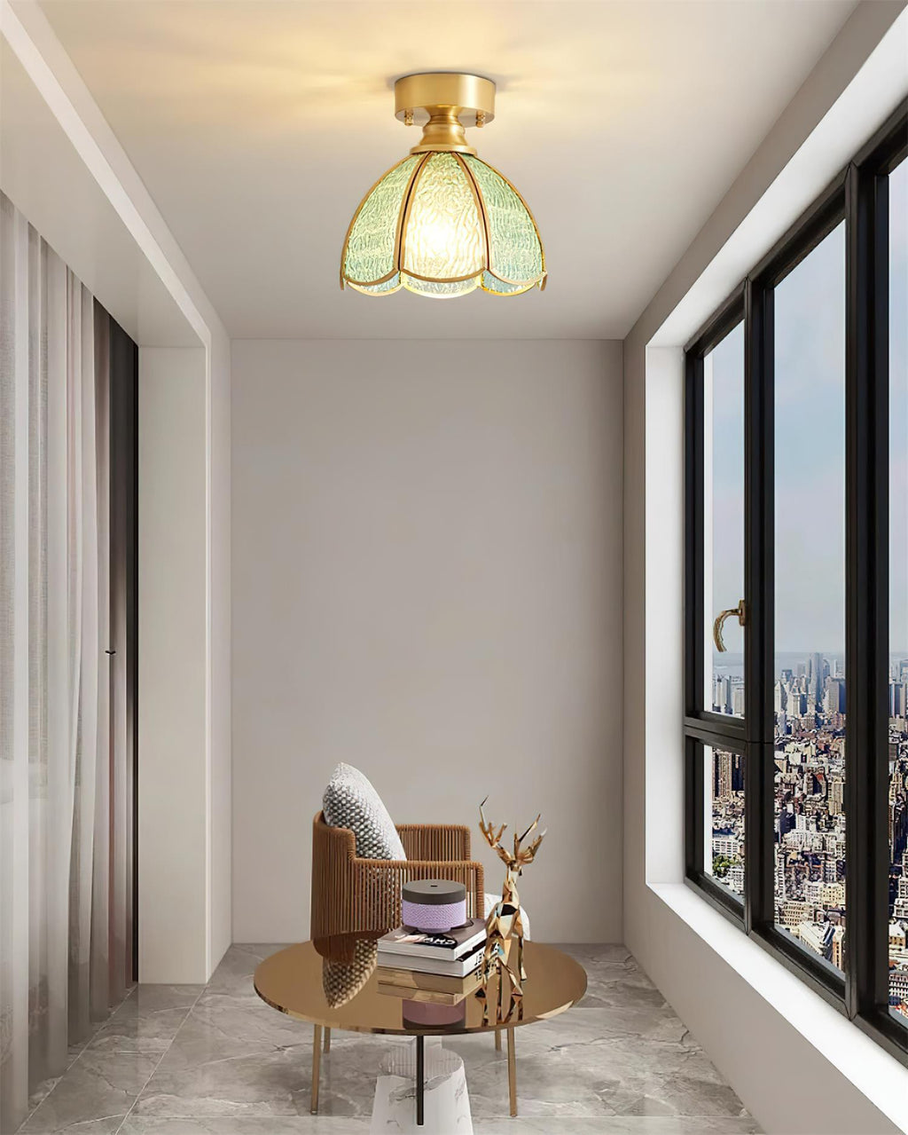 Cumberoria Glass Ceiling Light-Moonnatur