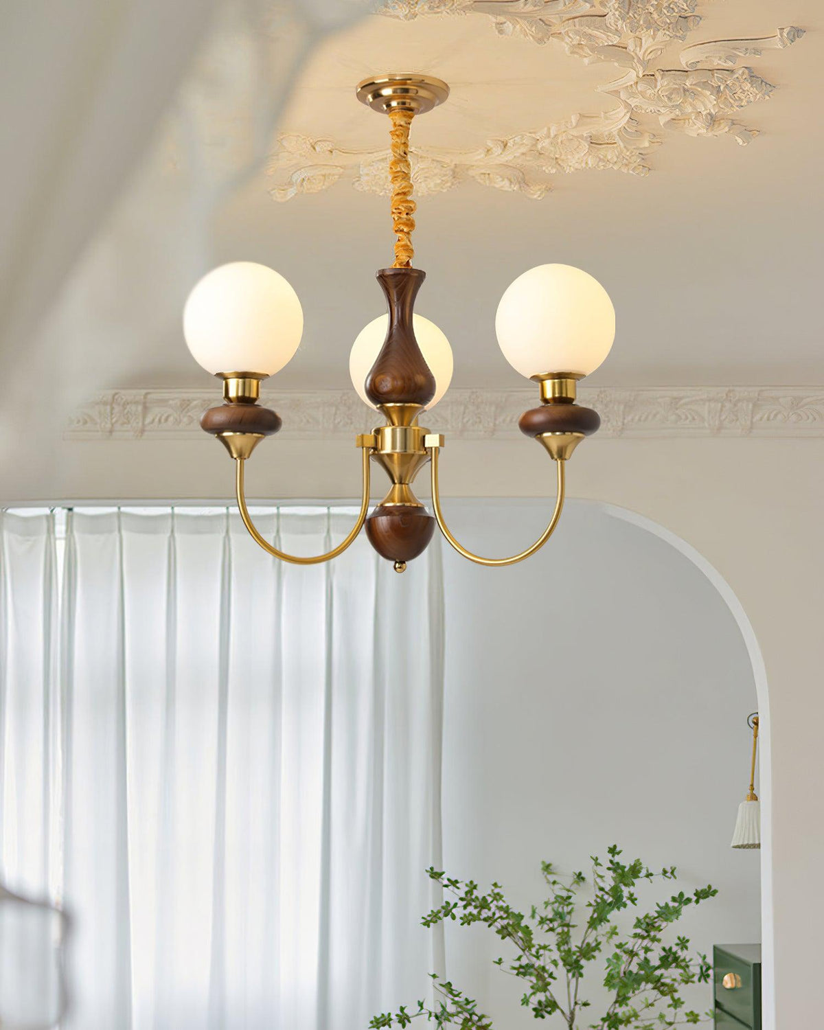 Merrenis Glass Chandelier-Moonnatur