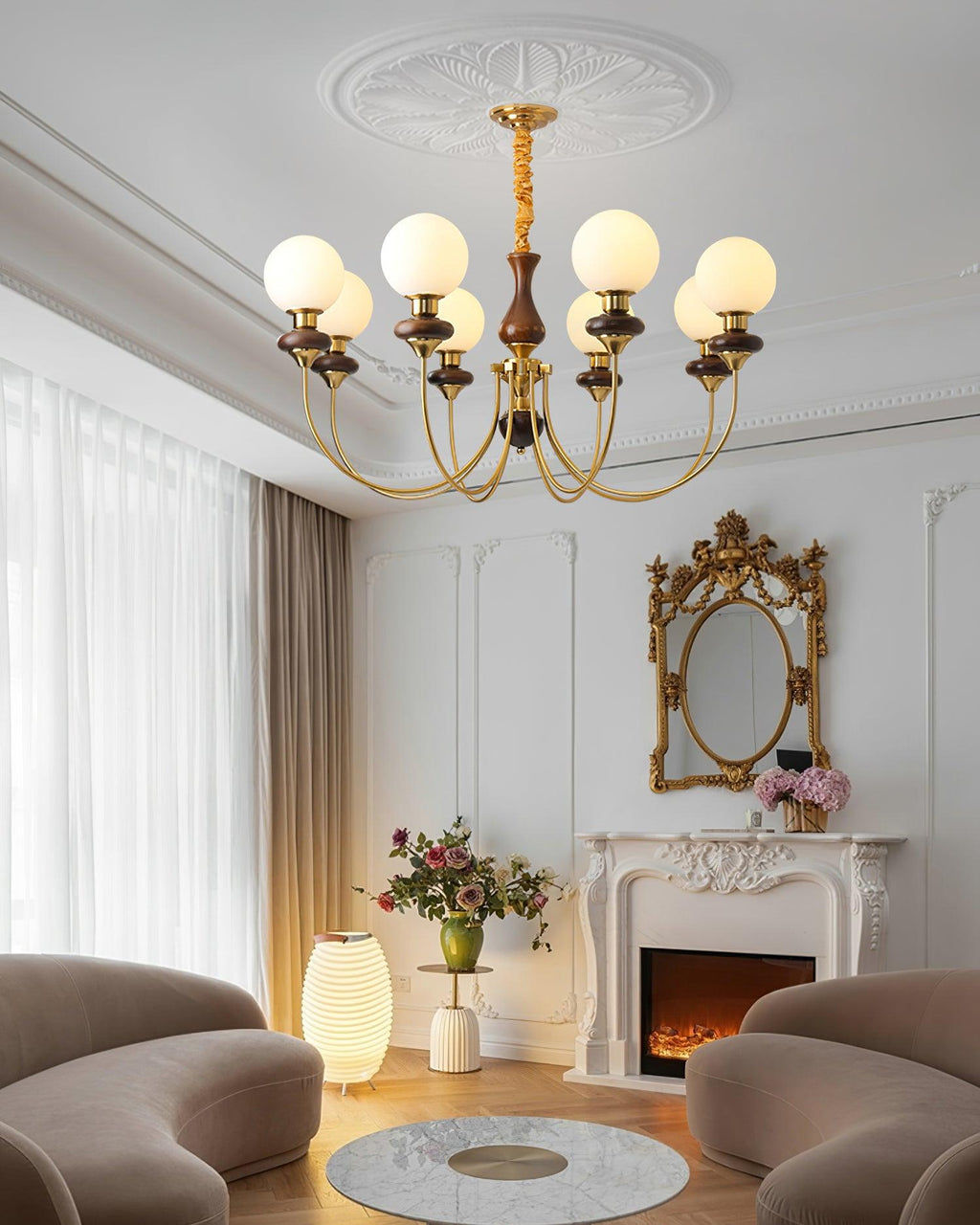 Merrenis Glass Chandelier-Moonnatur