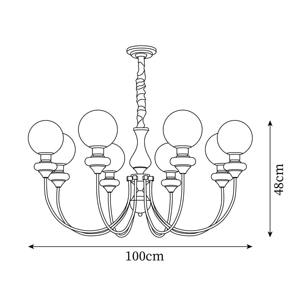 Merrenis Glass Chandelier-Moonnatur