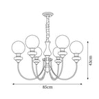 Merrenis Glass Chandelier-Moonnatur