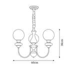 Merrenis Glass Chandelier-Moonnatur