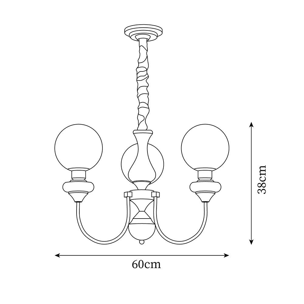 Merrenis Glass Chandelier-Moonnatur