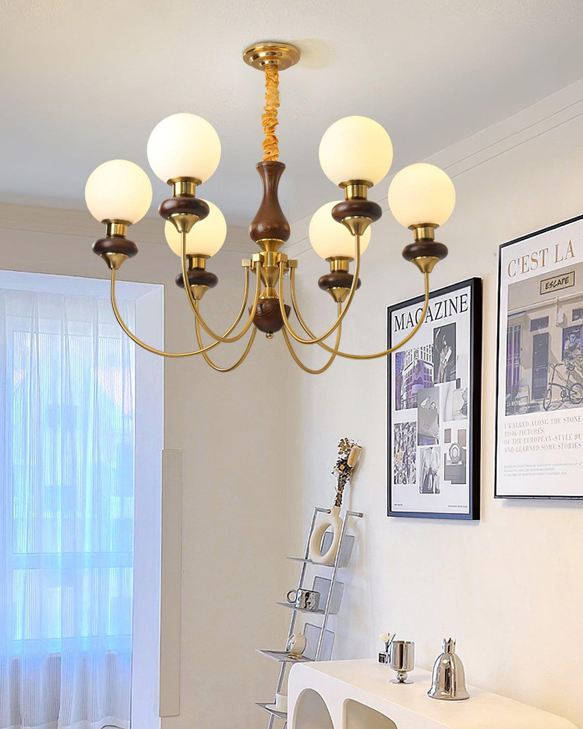 Merrenis Glass Chandelier-Moonnatur