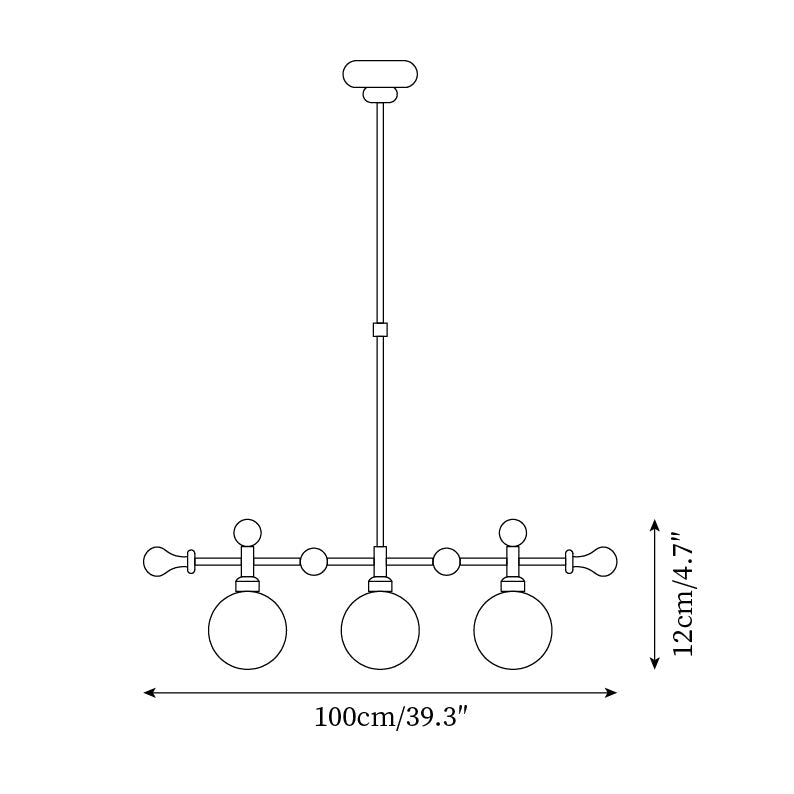 Veyrenfern Glass Chandelier-Moonnatur