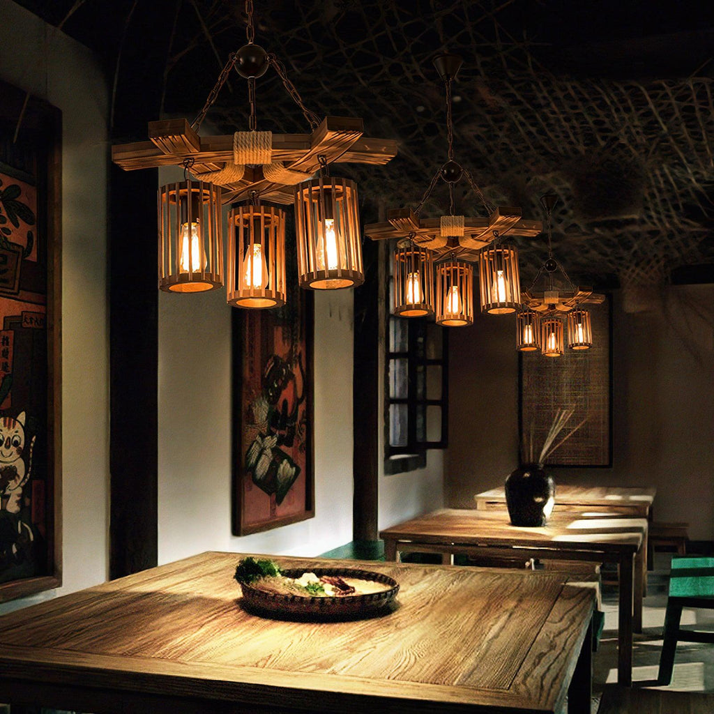 Wistera Wood Chandelier-Moonnatur