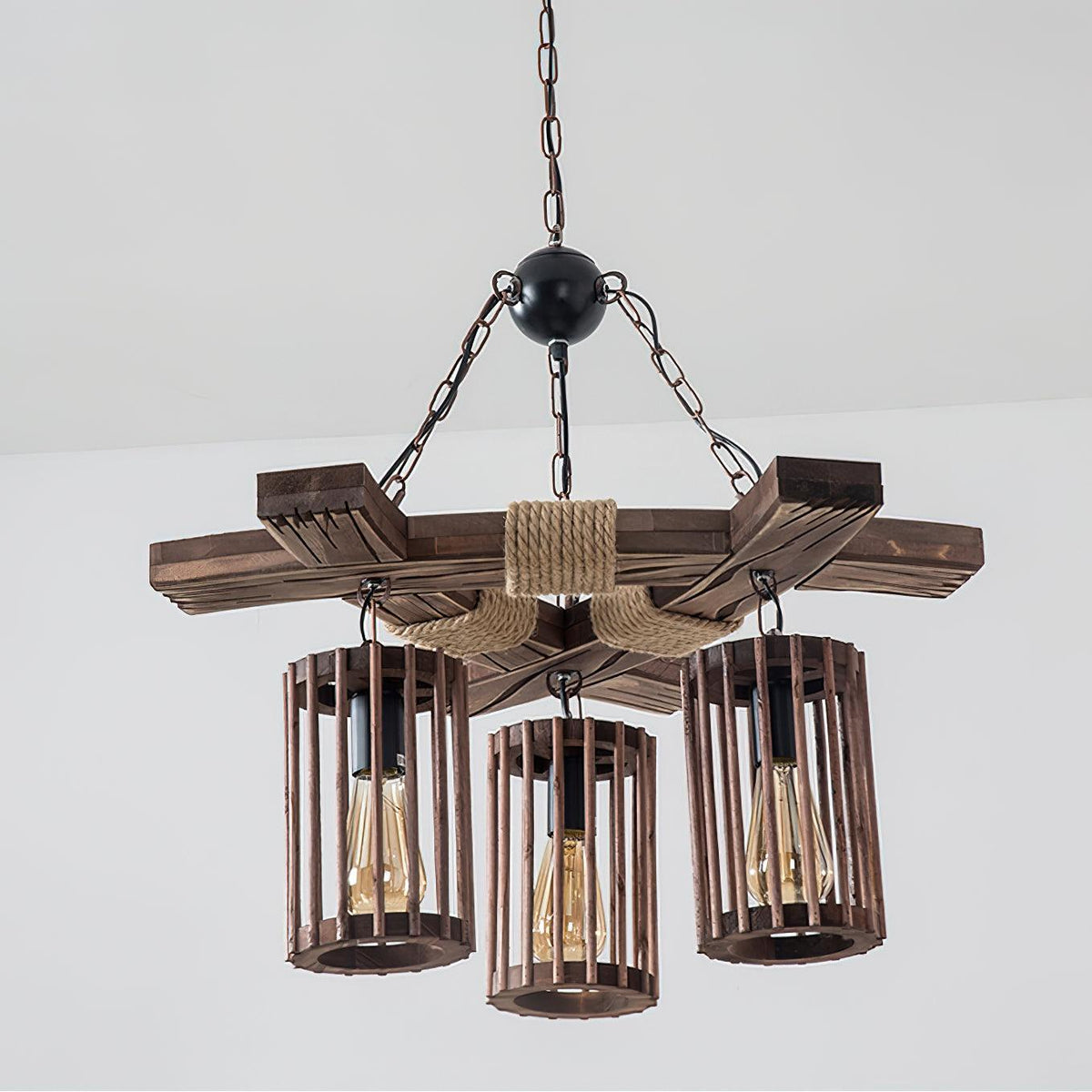 Wistera Wood Chandelier-Moonnatur