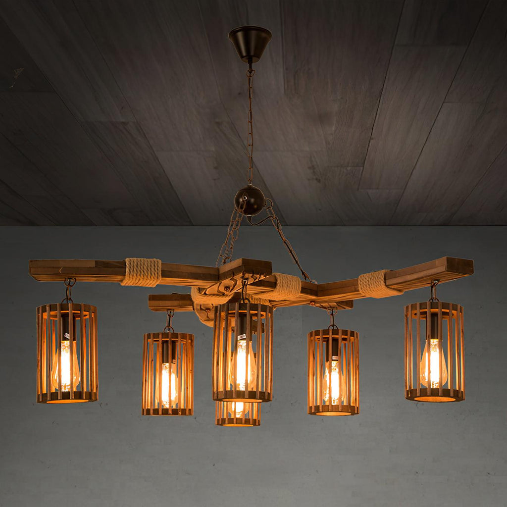 Wistera Wood Chandelier-Moonnatur