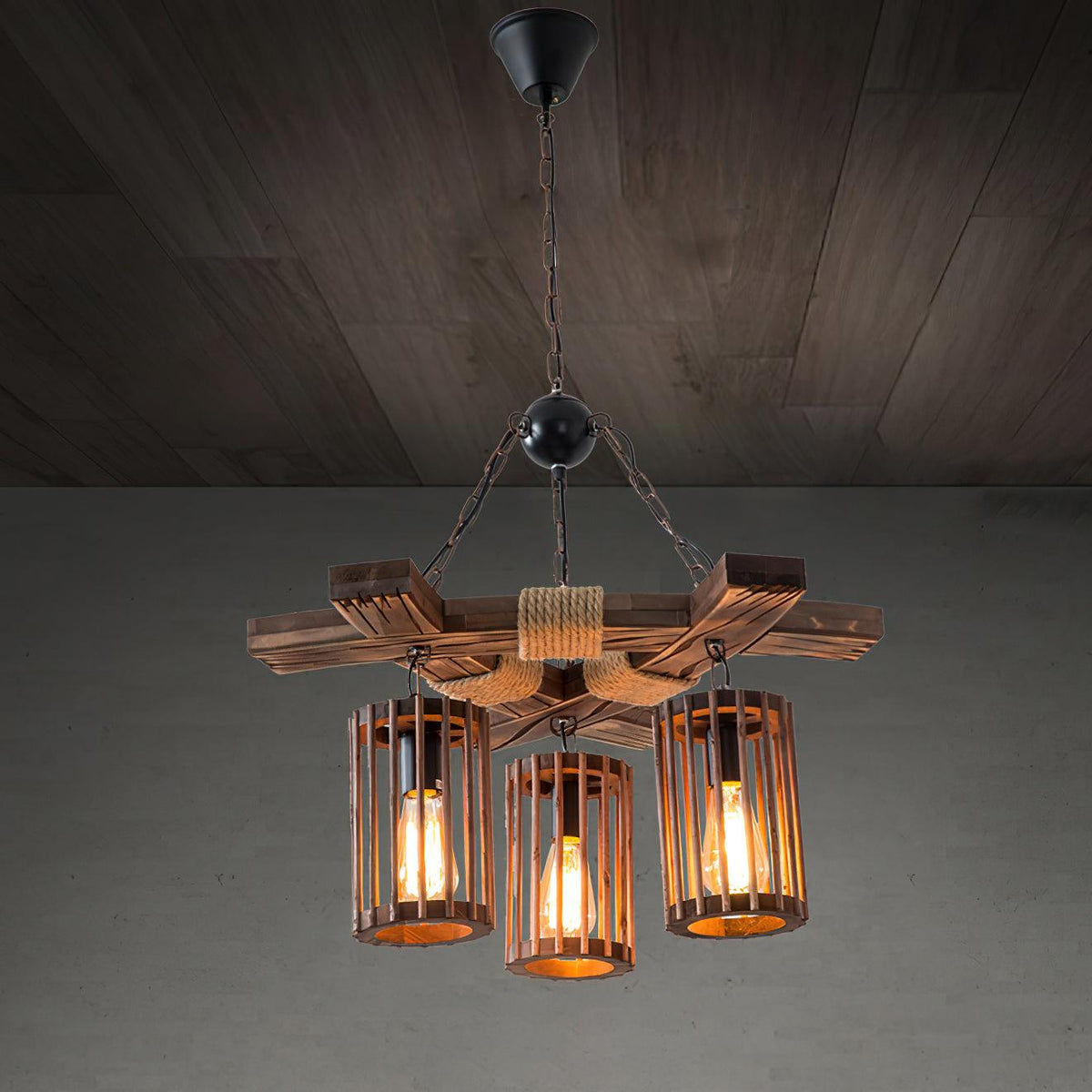 Wistera Wood Chandelier-Moonnatur