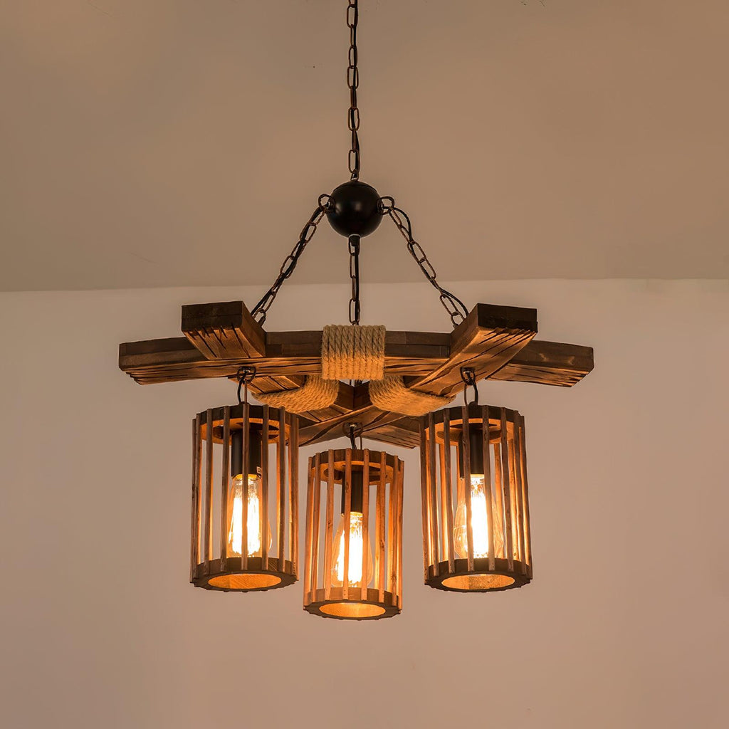 Wistera Wood Chandelier-Moonnatur