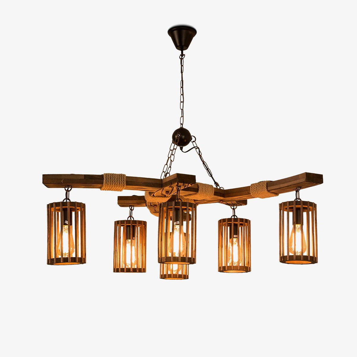 Wistera Wood Chandelier-Moonnatur